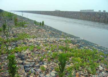 Hexagonal Gabion Box 2x1x1m Size Gabion Wall Cages With Galvanized Wire / PVC Coated Wire