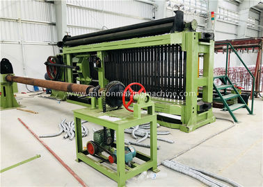kaufen Vollautomatischer Draht-umwickelnde Maschine, einfache 100x120mm Gabion Maschen-Maschine PLC-Steuerung installieren Online-Herstellung