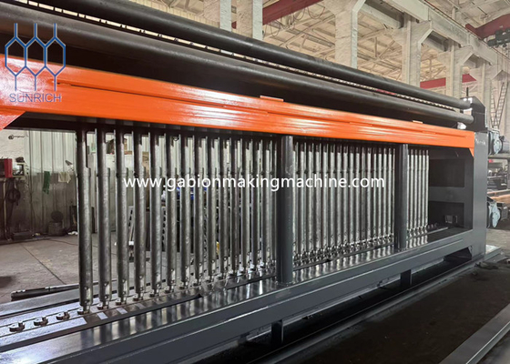 Verzinkte Stahldraht PVC beschichtet Draht Gabion Mesh Maschine Drahtnetz Produktion bei 3-4m/min